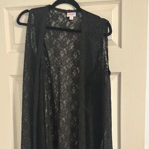 LuLaRoe Black Lace Vest